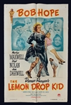 1951 Bob Hope Signed <em>The Lemon Drop Kid</em> One Sheet Movie Poster (BAS)