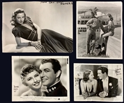 1930s-40s Barbara Stanwyck Studio-Issued News Service Photo Collection of Four (4) Incl. Stunning Oversized <em>Meet John Doe</em> Photo