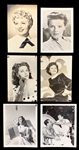 Group of 33 1940's and 1950's Studio-Issued Fan Photos Incl. Cary Grant, Katherine Hepburn, Janet Leigh, Elizabeth Taylor, Rita Hayworth and Many Others!