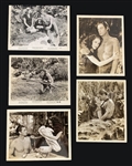 1940's and 1950's <em>Tarzan</em> Studio-Issued Promotional Photo Collection of Eight (8) Incl.  Johnny Weissmuller and Lex Barker 