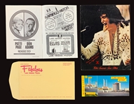 Group of Eight Elvis Presley Las Vegas Magazines, Plus <em>Cash Box</em> Magazine With<em> Aloha from Hawaii</em> Photo On Cover, Souvenir Photo and Postcards (11 items)