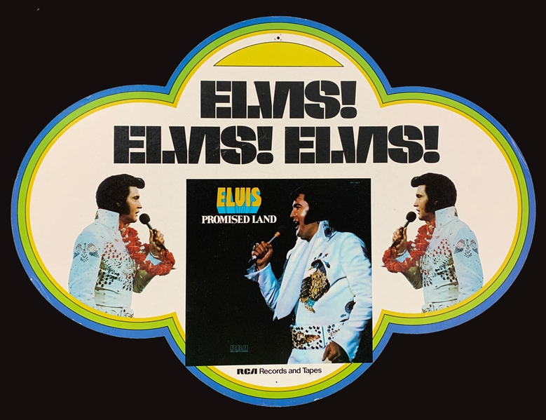 1975 RCA Record Store Ceiling Hanger Promoting Elvis Presley’s Album <em>Promised Land</em> and Several Earlier Releases