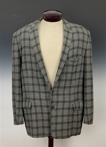 Elvis Presley Owned and Worn 1955-56 Plaid Sport Jacket - Gifted to Carl Perkins/Johnny Cash Drummer WS "Fluke" Holland While Shopping for a New Lincoln!