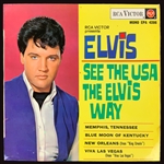 1967 Elvis Presley New Zealand 45 RPM EP <em>See the USA the Elvis Way</em> - Tough to Find Rarity!