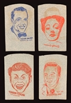 Collection of 14 1940's Hollywood Stars Iron Ons with Bob Hope, Mickey Rooney, Judy Garland, Spencer Tracy and Others