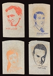 Collection of 14 1940's Hollywood Stars Iron Ons with Bob Hope, Mickey Rooney, Judy Garland, Spencer Tracy and Others
