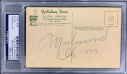 Muhammad Ali Signed Postcard and High Grade Copy of Clay/Liston Closed Circuit Program