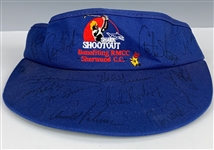 1996 “Shark Shootout” Visor Signed by 14 Golfers Incl. Jack Nicklaus, Arnold Palmer and Greg Norman (BAS)