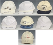 Collection of Seven Hats Signed by Golfers Incl. Jack Nicklaus, David Duval, Chi Chi Rodriguez and Others (BAS)