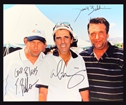 Alice Cooper Signed Photos (3) - Also Signed by Don Meredith (NFL) and Two Baldwin Brothers! (BAS)