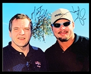 Meat Loaf Signed Photos (3) - Also Signed by Lou Brock (Baseball Hall of Famer) and Jason Giambi (BAS)