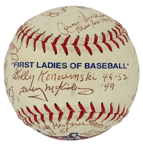 <em>The First Ladies of Baseball</em> Signed Baseball - Signed by 20 Players from "The All American Baseball League"  (BAS)