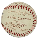<em>The First Ladies of Baseball</em> Signed Baseball - Signed by 20 Players from The All American Baseball League  (BAS)