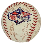 <em>The First Ladies of Baseball</em> Signed Baseball - Signed by 20 Players from The All American Baseball League  (BAS)