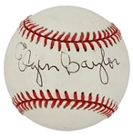 Elgin Baylor (NBA Hall of Famer) Single Signed Baseball (BAS)