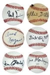 Hollywood, TV and Recording Stars Signed Baseballs Collection of 13 with Ernest Borgnine (BAS), Joe Mantegna, Ray Bradbury, Ken Howard, Phyllis Diller and Others