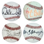 Hollywood, TV and Recording Stars Signed Baseballs Collection of 13 with Ernest Borgnine (BAS), Joe Mantegna, Ray Bradbury, Ken Howard, Phyllis Diller and Others
