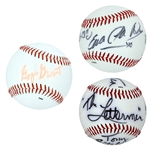 Hollywood, TV and Recording Stars Signed Baseballs Collection of 13 with Ernest Borgnine (BAS), Joe Mantegna, Ray Bradbury, Ken Howard, Phyllis Diller and Others