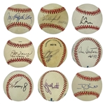 Baseball Hall of Famer Signed Baseball Collection of 15 Incl. Banks, Maddux and Sandberg (BAS)