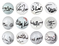 PGA Golfer Signed Golf Ball Collection of 49 Featuring Colbert, Duval, O'Grady, and Woosnan