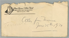 Two Tennessee Williams Handwritten Letters with Envelopes - with Content Referencing Two of His Plays and VALIUM! (BAS)