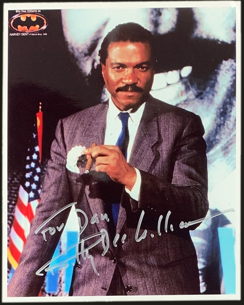 Billy Dee Williams Signed 8 x 10 Photo as Harvey Dent from <em>Batman</em> plus photo of Billy Dee w/consignor in similar attire (BAS)