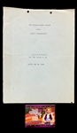1939 <em>The Wizard of OZ</em> Promotional Licensing Agreement and Breygent Trading Card w/ AUTHENTIC Piece of the Yellow Brick Road