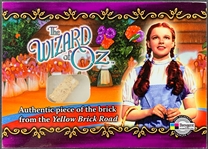 1939 <em>The Wizard of OZ</em> Promotional Licensing Agreement and Breygent Trading Card w/ AUTHENTIC Piece of the Yellow Brick Road