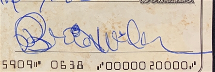 Brian Wilson of The Beach Boys Signed Personal Check (BAS)