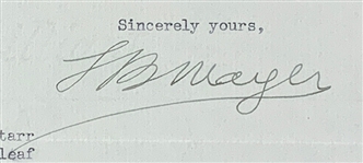 Legendary Hollywood Producers and Studio Heads Signed Collection of Six Pieces with Jack Warner, Hal Wallis, Louie B. Mayer and Others (BAS)