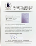 Robert Redford Signed 1970 “Redford Enterprises, Inc.” Document (BAS)