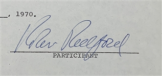 Robert Redford Signed 1970 “Redford Enterprises, Inc.” Document (BAS)