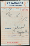 Collection of 40 1950's “Paramount (Pictures) Cafe” Receipts Signed by Actors and Directors (BAS)