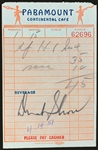 Collection of 40 1950's “Paramount (Pictures) Cafe” Receipts Signed by Actors and Directors (BAS)