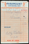 Collection of 40 1950's “Paramount (Pictures) Cafe” Receipts Signed by Actors and Directors (BAS)