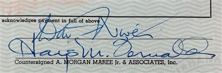 David Niven Signed 1950 Personal Check Collection of Three - To Helen Hunt, Harry F. Dietrich, MD & Campbell's Book Store (3) (BAS)