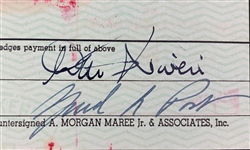 David Niven Signed 1950 Personal Check Collection of Three - To Helen Hunt, Harry F. Dietrich, MD & Campbell's Book Store (3) (BAS)