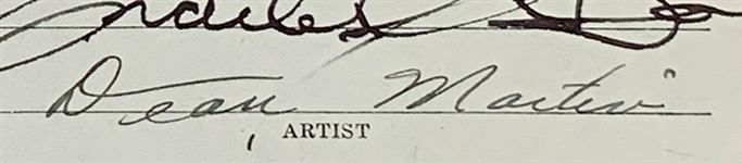Dean Martin Signed 1943 “Blue Network Company, Inc.” Radio Show Agreement - Very Early Signature (BAS)