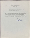 Rock Hudson Signed 1974 Performance Contract for the play I Do, I Do - Co-Starring Carol Burnett (BAS)