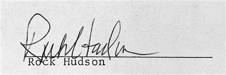 Rock Hudson Signed 1974 Performance Contract for the play I Do, I Do - Co-Starring Carol Burnett (BAS)