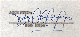 Bob Hope Signed 1950 Agreement with Paramount Pictures Corp. BAS)