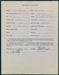 Warren Beatty and Susan Blakely Signed Employment Contract for <em>Shampoo</em> (BAS)