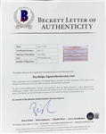 Ray Bolger Collection with Signed “Dramatists Guild” ID Card, Signed “Walt Disney World” ID Card and Award Plate (BAS)