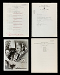 Mel Blanc Signed <em>Bugs Bunny's Bustin' Out All Over</em> Script and Henry Winkler Signed Letter to Blanc and Other Items (4 Pieces)