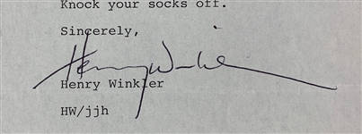Mel Blanc Signed <em>Bugs Bunny's Bustin' Out All Over</em> Script and Henry Winkler Signed Letter to Blanc and Other Items (4 Pieces)