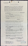 James Cagney Signed 1956 License Agreement for Two Songs He Wrote Plus Archive of Related Documents (12 Pieces) (BAS)