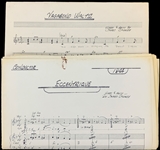 James Cagney Signed 1956 License Agreement for Two Songs He Wrote Plus Archive of Related Documents (12 Pieces) (BAS)