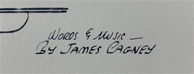 James Cagney Signed 1956 License Agreement for Two Songs He Wrote Plus Archive of Related Documents (12 Pieces) (BAS)