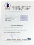 James Cagney Signed 1956 License Agreement for Two Songs He Wrote Plus Archive of Related Documents (12 Pieces) (BAS)