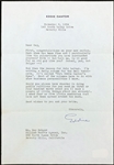 Eddie Cantor Signed Pieces Incl. 1954 Signed Letter to Ray Bolger Referencing Jessel & pulchritude! (3 Pieces) (BAS)